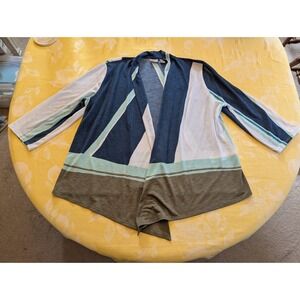 Easywear by Chico's Open Front Spring Summer jacket kimono Size 3